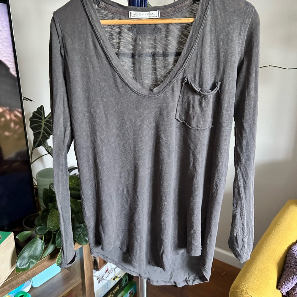 We the Free The Betty Gray Long Sleeve Women's Top - Picture 2 of 6
